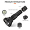 Tactical Long Range Flashlight USB C Rechargeable Torch 4