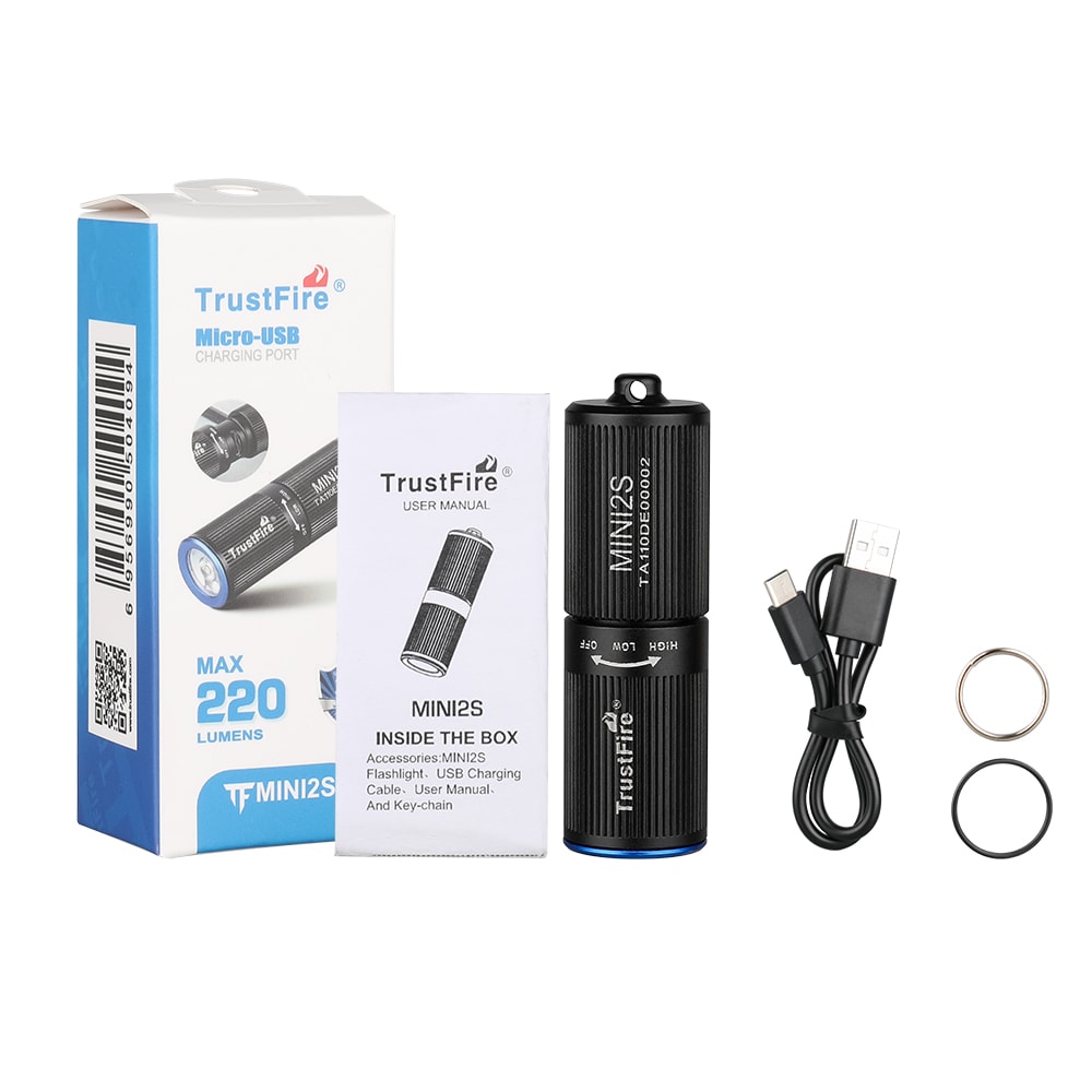 Mini Rechargeable LED Flashlight Lumen, Portable EDC Keychain Light with USB Charging, Waterproof