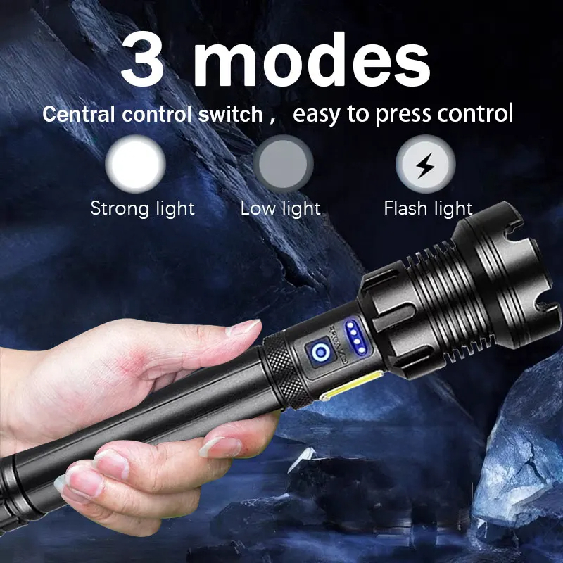 Rechargeable Tactical Flashlight Powerful Military Lantern For Camping Hunting Outdoor Use 1