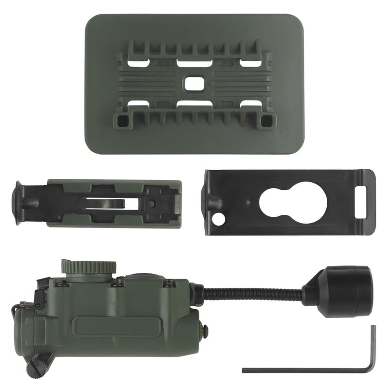 Sidewinder Helmet Tactical Strobe Light Red, Green, Blue, White, IR LED Flashlight for Hunting & Fishing