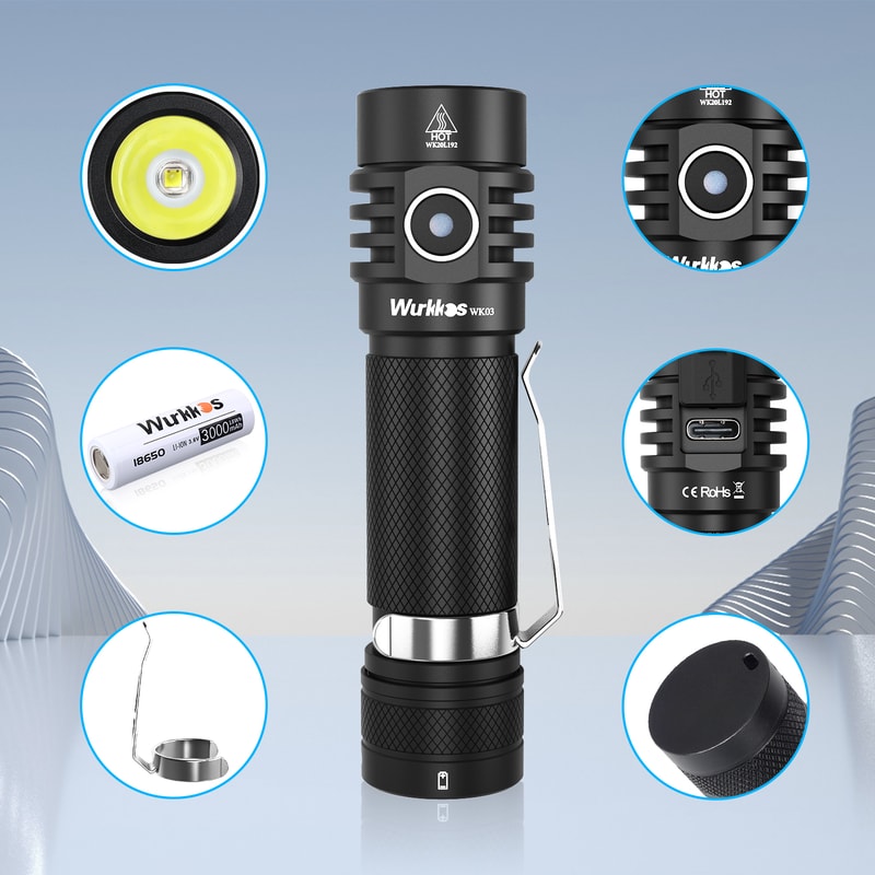 LED Flashlight Rechargeable Waterproof Torch For Hiking Camping 2