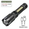 Super Bright COB LED Flashlight Rechargeable Zoomable Waterproof Torch For Camping Hiking 5