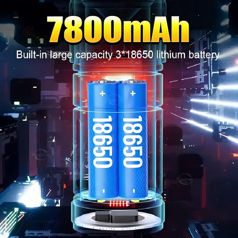 Rechargeable LED Tactical Flashlight With Power Bank Zoom Outdoor Camping Lantern 1