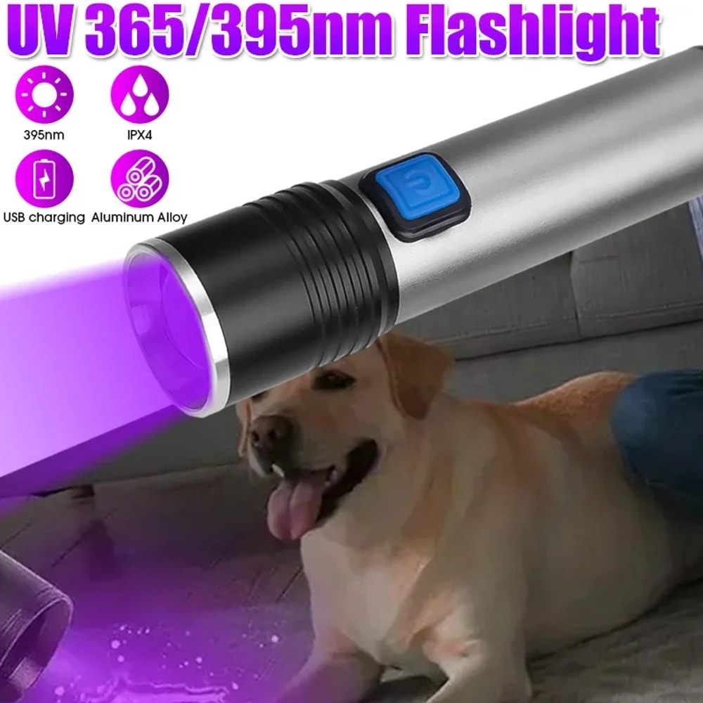 UV Flashlight LED Mini Handheld Ultraviolet Torch For Pet Stains Anti Counterfeiting Detection 0