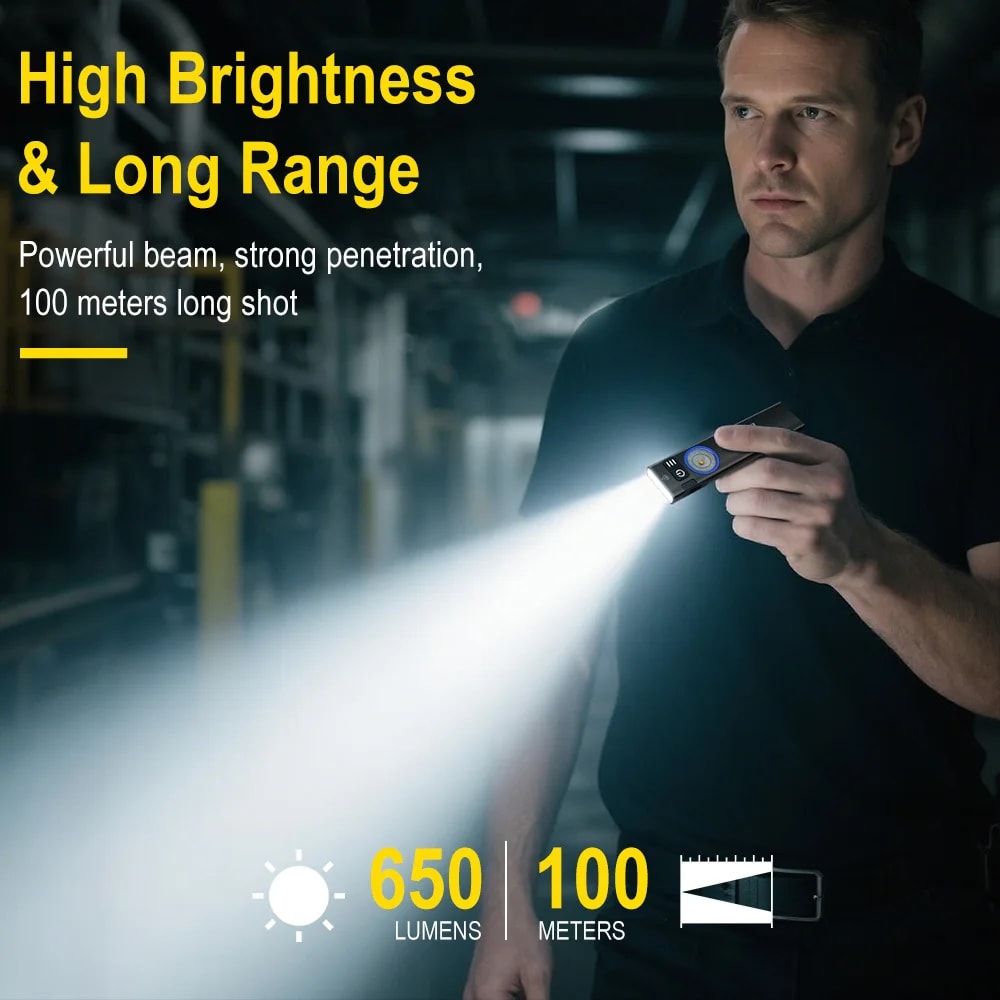 U8 EDC LED Flashlight With Magnet Type C Rechargeable Waterproof Work Light Torch For Camping Outd 4