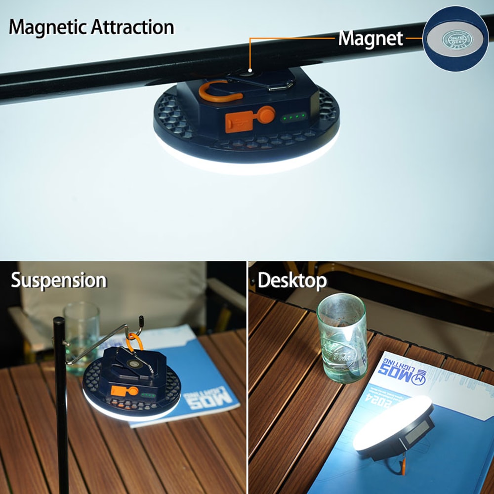 Rechargeable Camping Lantern Flashlight Portable Emergency Night Market Light For Outdoor Adventur 4