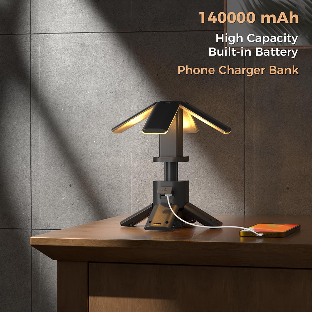 Rechargeable LED Camping Lantern With Magnetic Base Telescopic Design Super Bright LM Outdoor Hiki 4