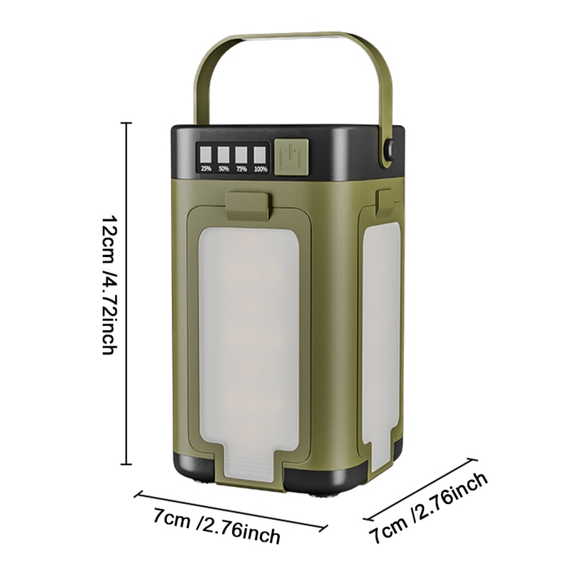 Rechargeable Solar Lantern Power Bank LED Tent Light for Camping, Hiking, Fishing