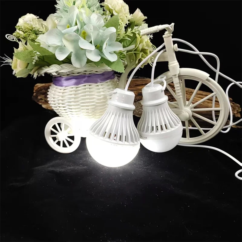 LED Camping Light USB Emergency Bulb, Color Dimmable, Hanging Tent Light for Barbecue, Fishing, and Outdoor