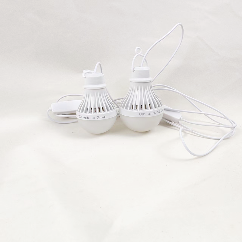 LED Camping Light USB Emergency Bulb, Color Dimmable, Hanging Tent Light for Barbecue, Fishing, and Outdoor