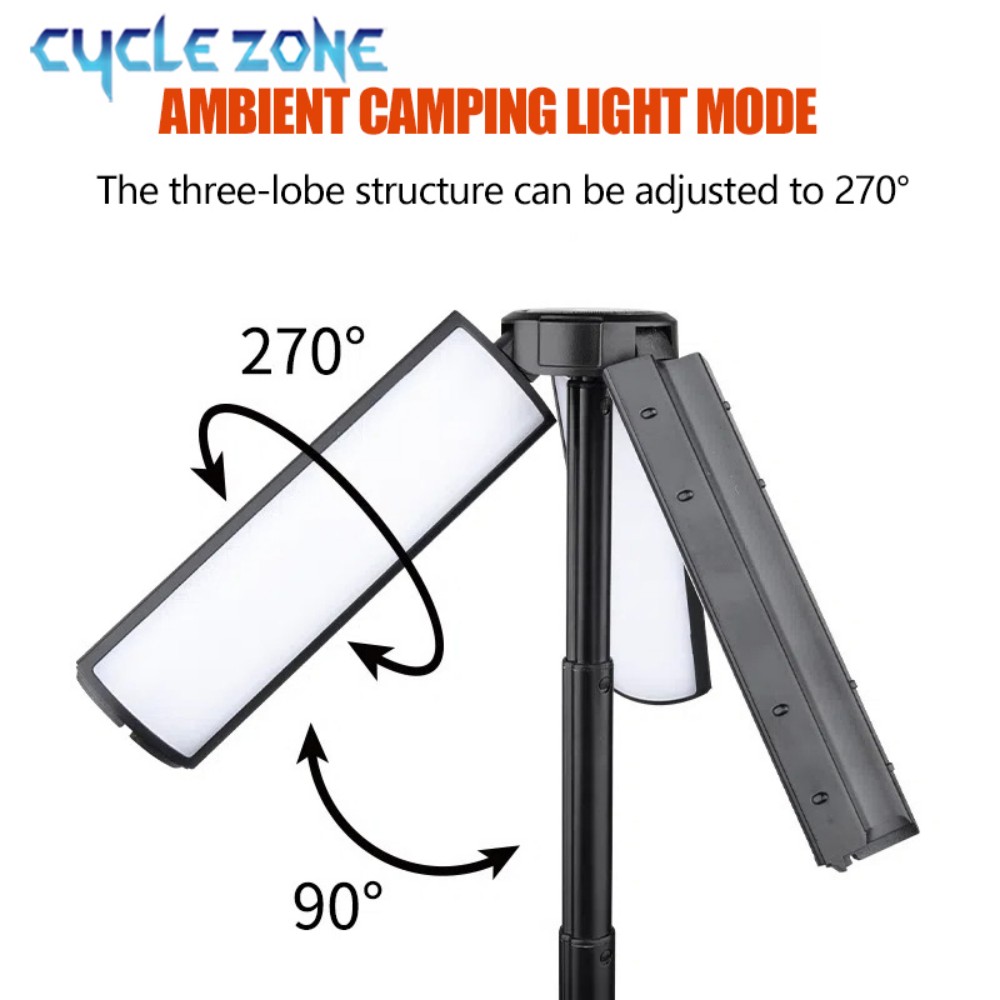Rechargeable Telescopic Lantern Flashlight with Hook Camping Light for Outdoor and Emergency Use