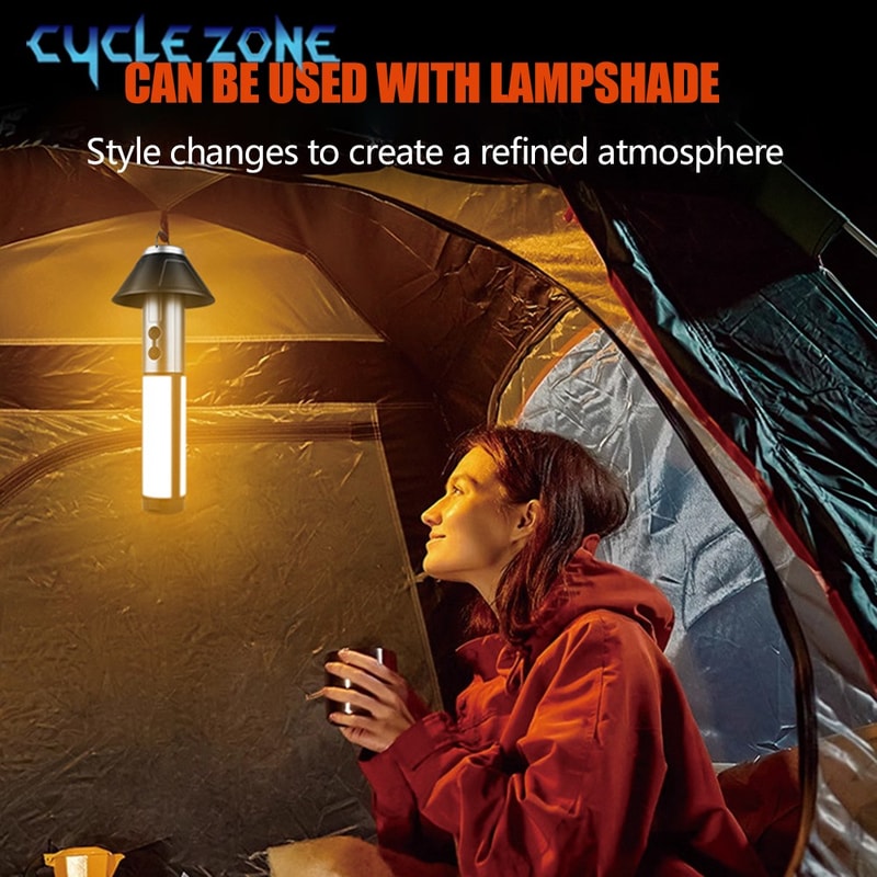 Rechargeable Telescopic Lantern Flashlight with Hook Camping Light for Outdoor and Emergency Use