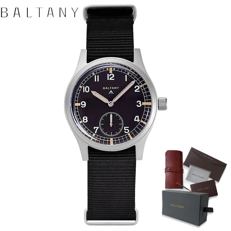 Dirty Dozen Military Vintage Quartz Watch Waterproof Luminous Small Seconds Hand 5