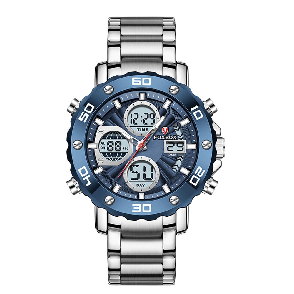 Military Sports Watch For Men Waterproof LED Quartz Digital Wristwatch With Box 4