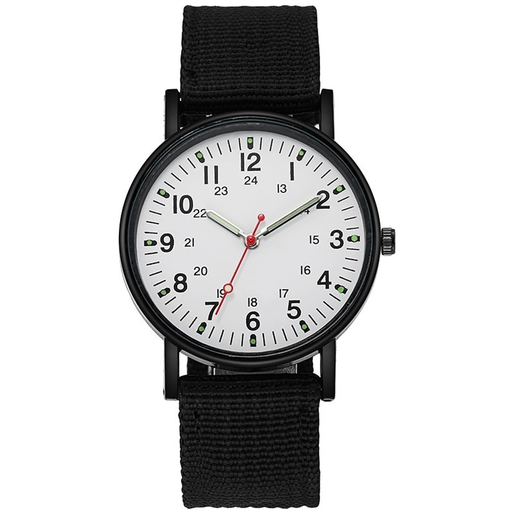 Casual Nylon Band Men's Sports Watch Military Analog Quartz Wristwatch
