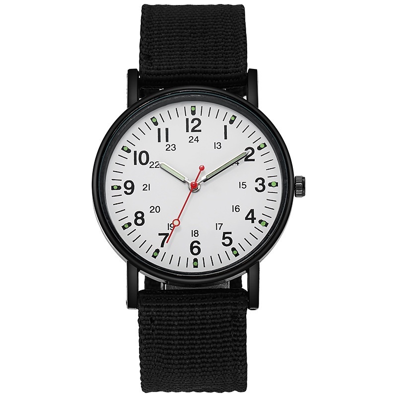 Casual Nylon Band Men's Sports Watch Military Analog Quartz Wristwatch