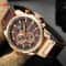 CURREN Men Military Quartz Watch With Leather Strap Chronograph Wristwatch 1