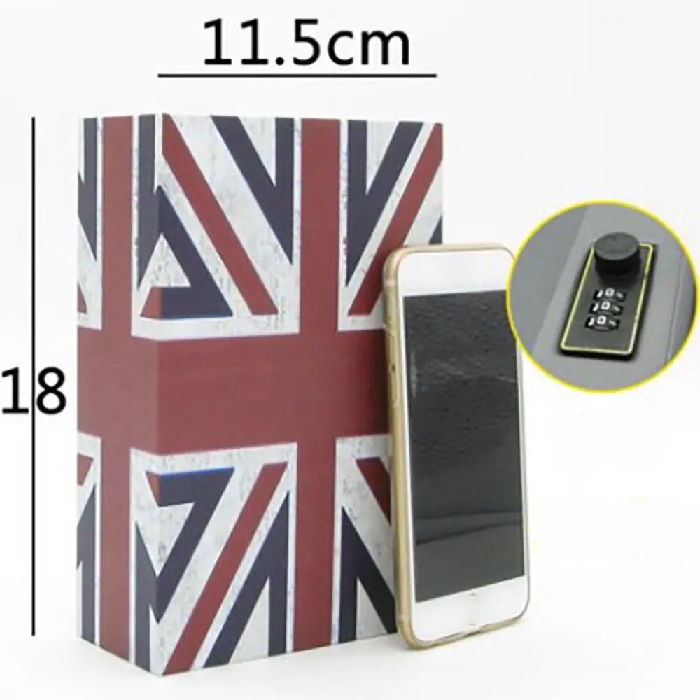 Mini Dictionary Safe Box with Password Security Lock Perfect for Storing Cash, Coins, and Small Valuables