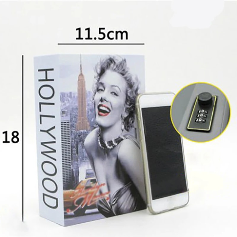 Mini Dictionary Safe Box with Password Security Lock Perfect for Storing Cash, Coins, and Small Valuables