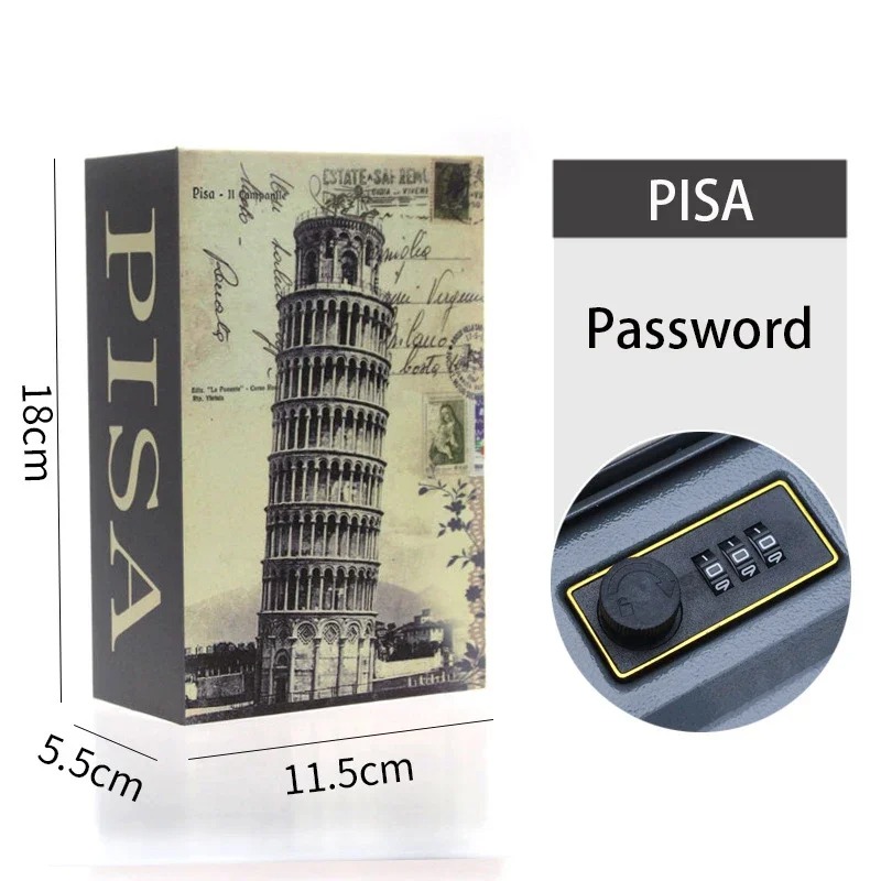 Mini Dictionary Safe Box with Password Security Lock Perfect for Storing Cash, Coins, and Small Valuables