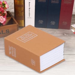 mini book safe box with lock and keys security for money & jewelry