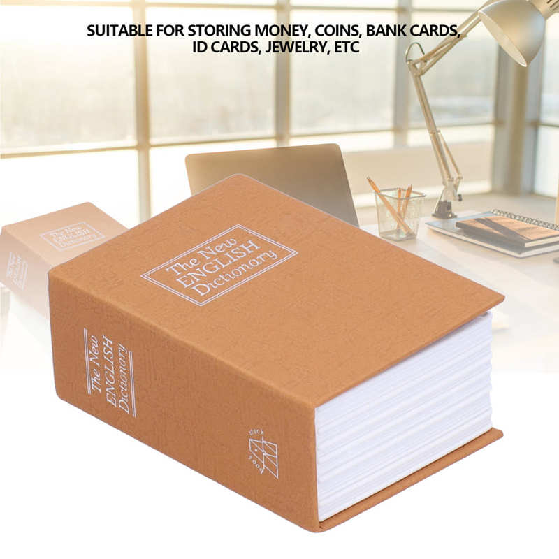 Mini Book Safe Box with Lock and Keys Security for Money & Jewelry