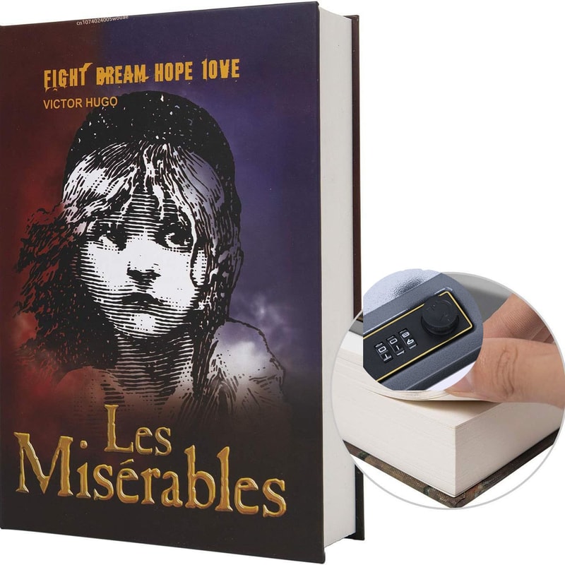 Genuine Paper Transfer Book Safe Box Secret Hidden Safe With Combination Lock For Protecting Valuab 10