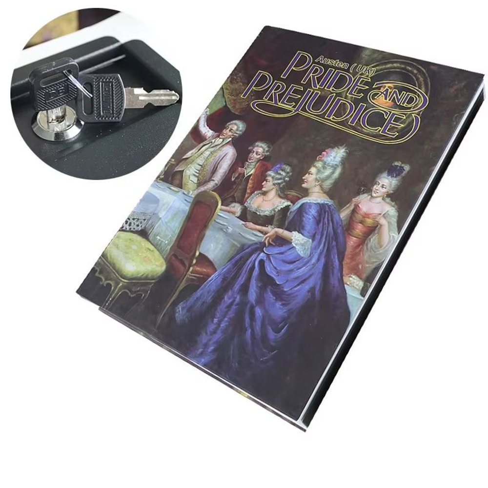 Creative Secret Book Hidden Security Safe Box With KeyCode Lock Classic Book Style Safe For Money 8