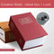 Hollow Book Safe with Lock & Key Diversion Safe Metal Box for Valuables