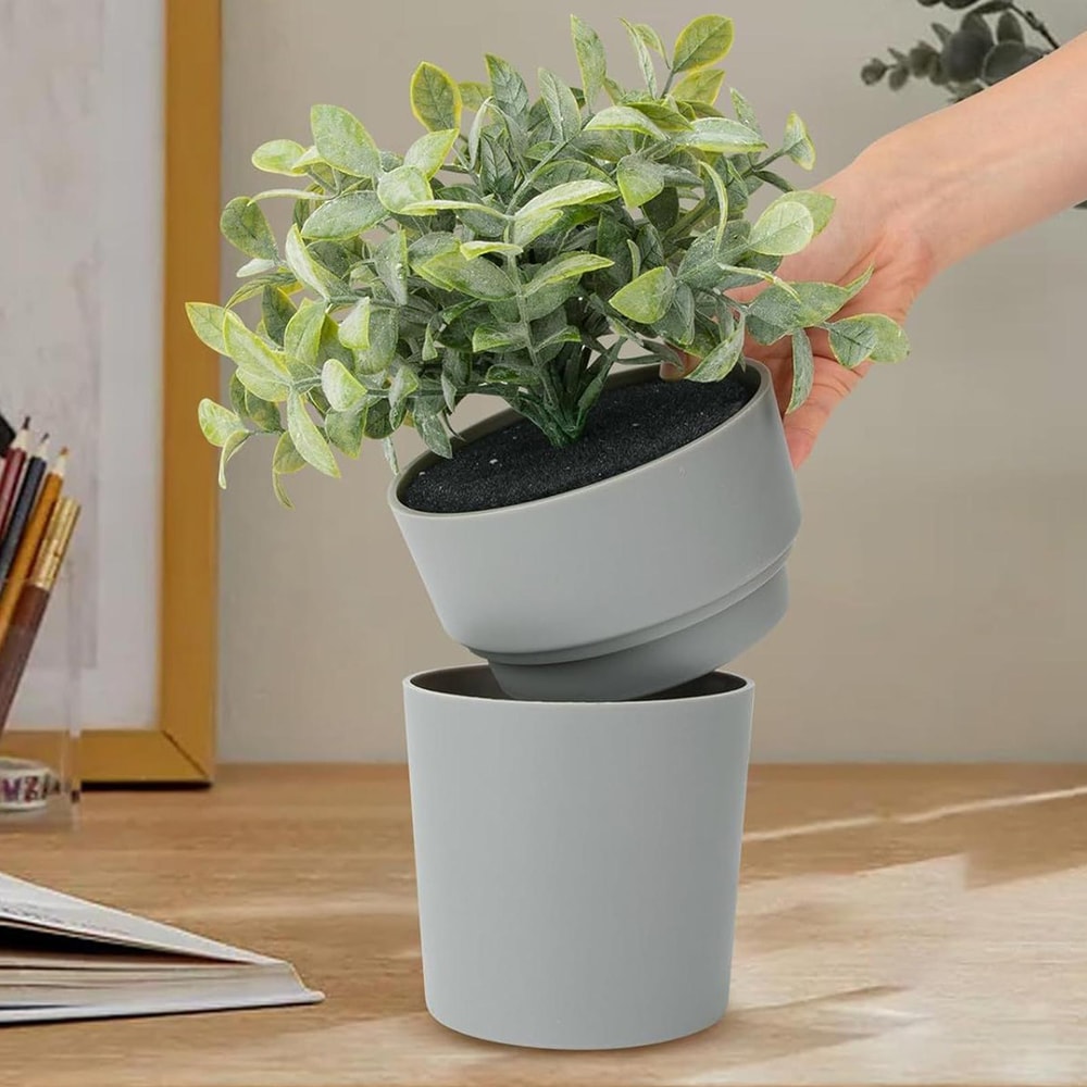 Flower Pot Safe Storage Box with Lock Mini Organizer for Keys, Money, and Valuables