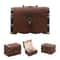 Vintage Treasure Chest With Lock Retro Wooden Storage Box For Home Decoration Savings 4
