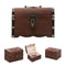 Vintage Treasure Chest With Lock Retro Wooden Storage Box For Home Decoration Savings 4