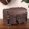 Vintage Treasure Chest With Lock Retro Wooden Storage Box For Home Decoration Savings 6