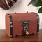 Vintage Treasure Chest With Lock Retro Wooden Storage Box For Home Decoration Savings 7