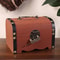 Vintage Treasure Chest With Lock Retro Wooden Storage Box For Home Decoration Savings 8