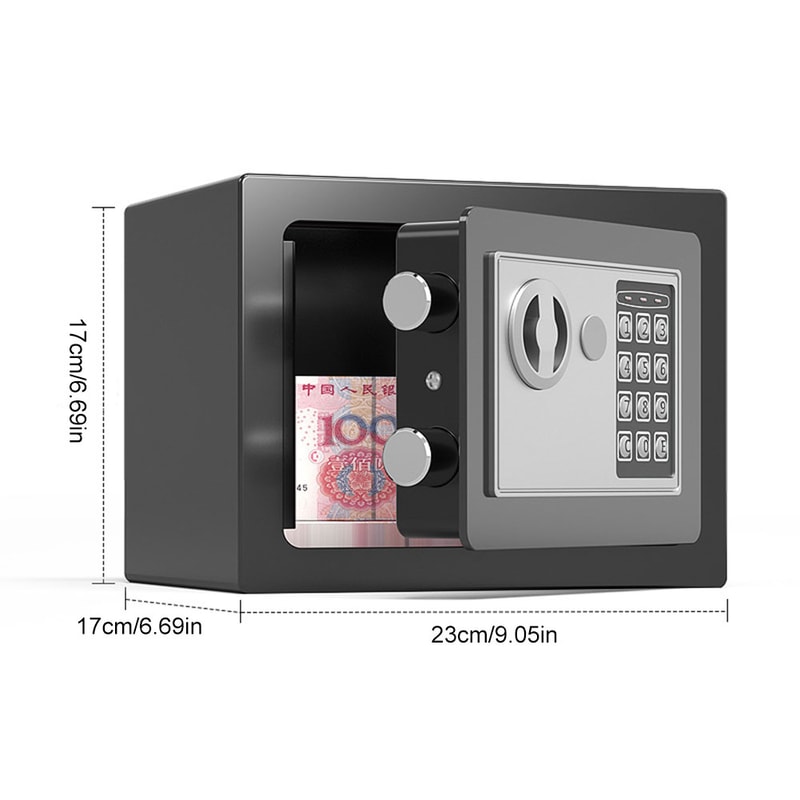 Fireproof Digital Keypad Lock Safe For Home Money Jewelry Storage AllSteel Small Security Box 5