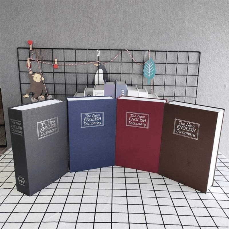 Metal Book Money Box Hollow Book Simulation Piggy Bank With Combination Lock For Secure Storage 4