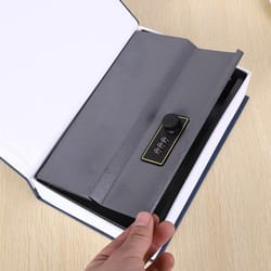 secret storage book safe with combination lock hidden money box for valuables, hollow book security safe