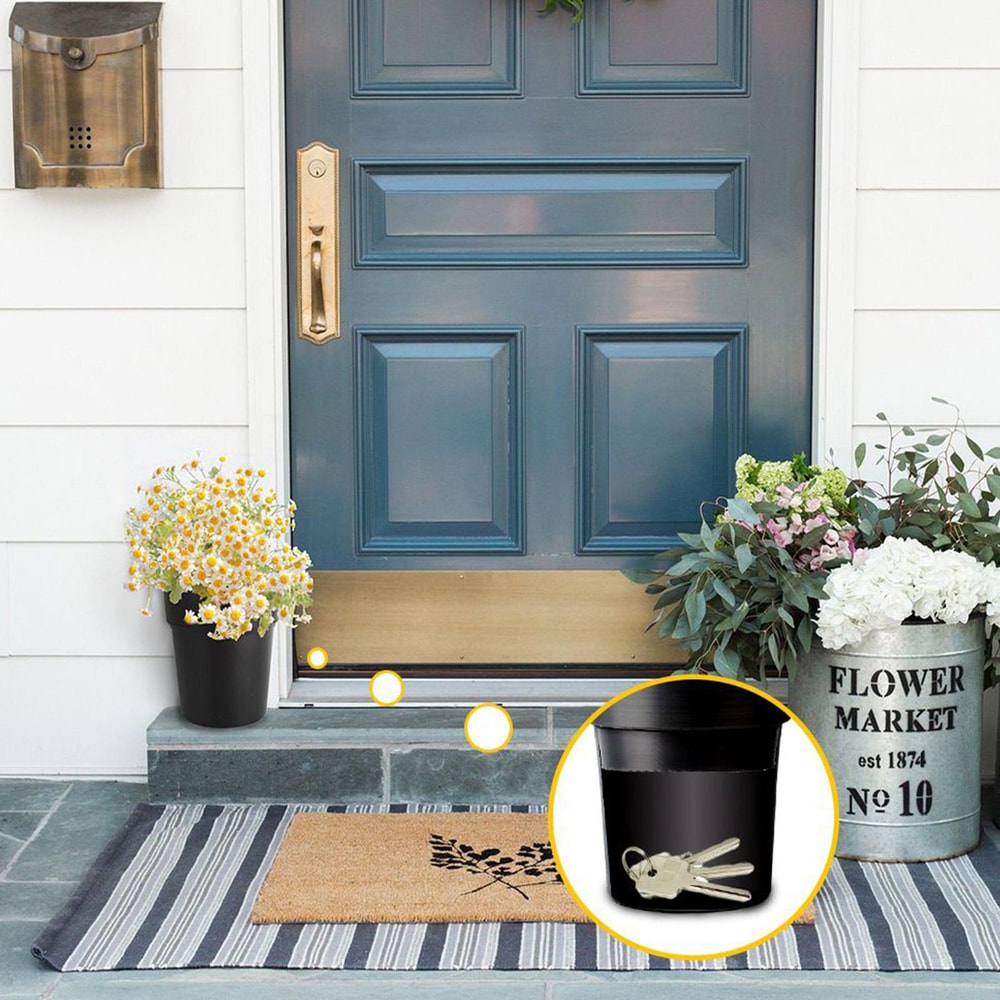 Creative Hidden Storage Pot with Lock Mini Secret Safe Pot for Cash Keys Jewelry Organizer