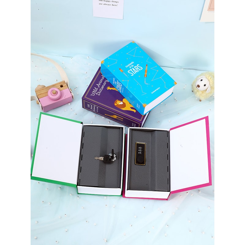 Kids Book Safe Hidden Box Secret Money Jewelry Watch Diversion Safe with Key Lock