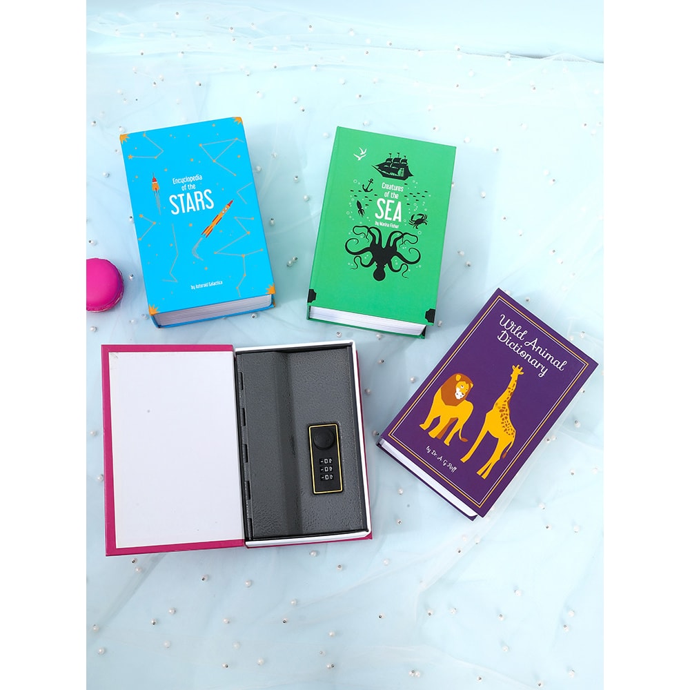Kids Book Safe Hidden Box Secret Money Jewelry Watch Diversion Safe with Key Lock