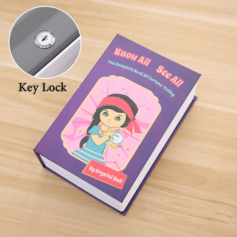 Kids Book Safe Hidden Box Secret Money Jewelry Watch Diversion Safe with Key Lock