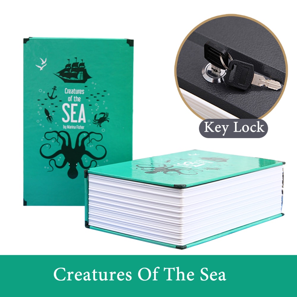 Kids Book Safe Hidden Box Secret Money Jewelry Watch Diversion Safe with Key Lock