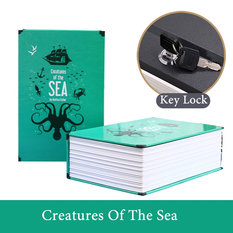 Kids Book Safe Hidden Box Secret Money Jewelry Watch Diversion Safe with Key Lock