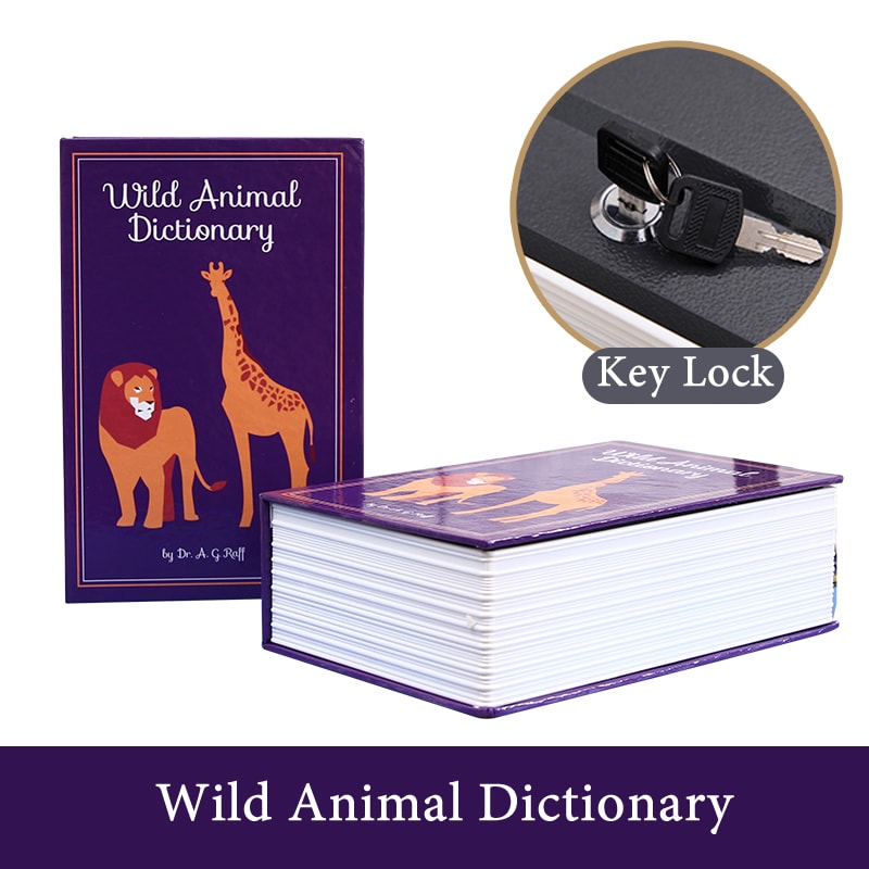 Kids Book Safe Hidden Box Secret Money Jewelry Watch Diversion Safe with Key Lock