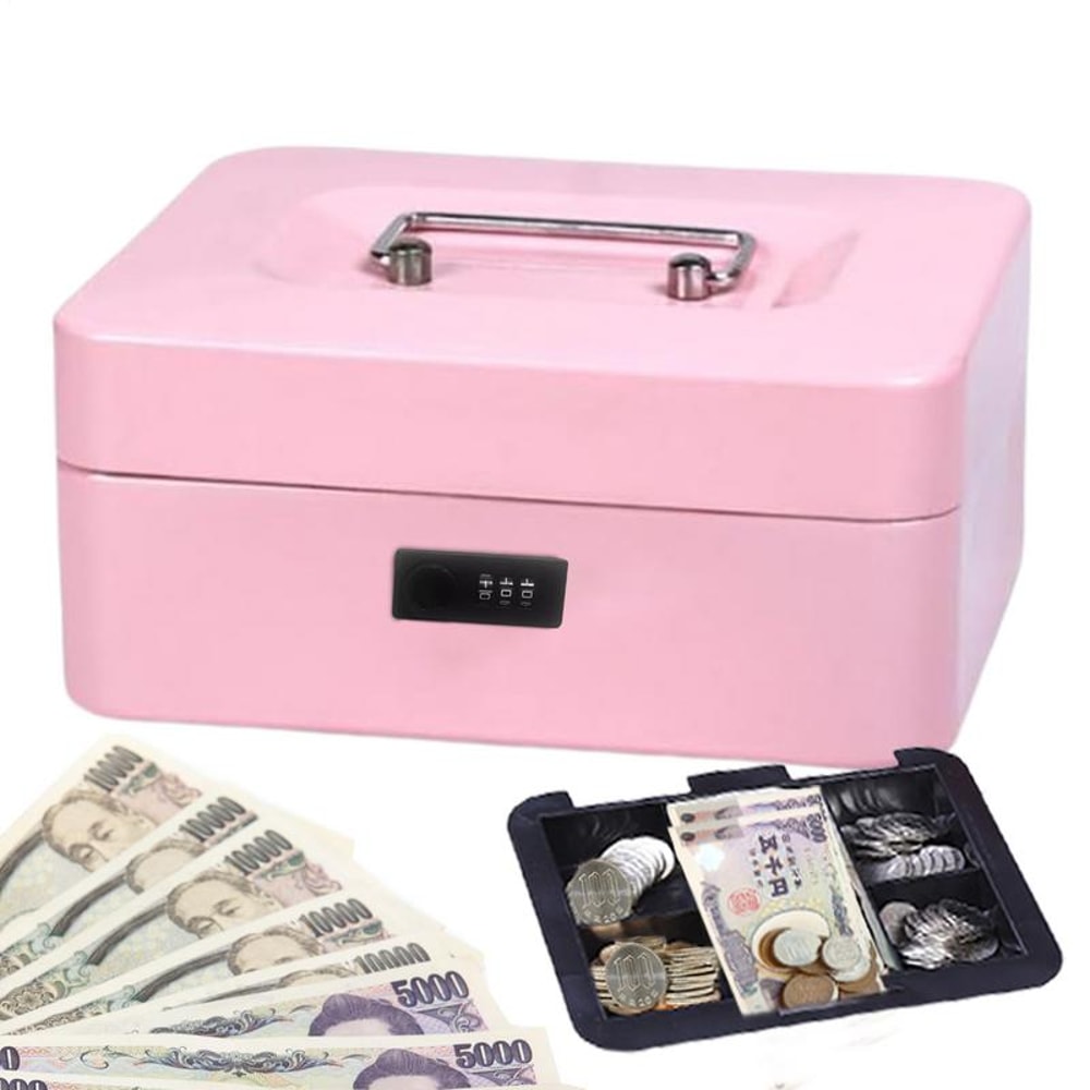 Portable Safe Box Secure Money, Jewelry & Cards with a Lock and Security Code for Travel