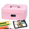 Portable Safe Box Secure Money, Jewelry & Cards with a Lock and Security Code for Travel