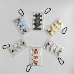 colourful portable coin clip organizer transparent japanese currency sorting wallet