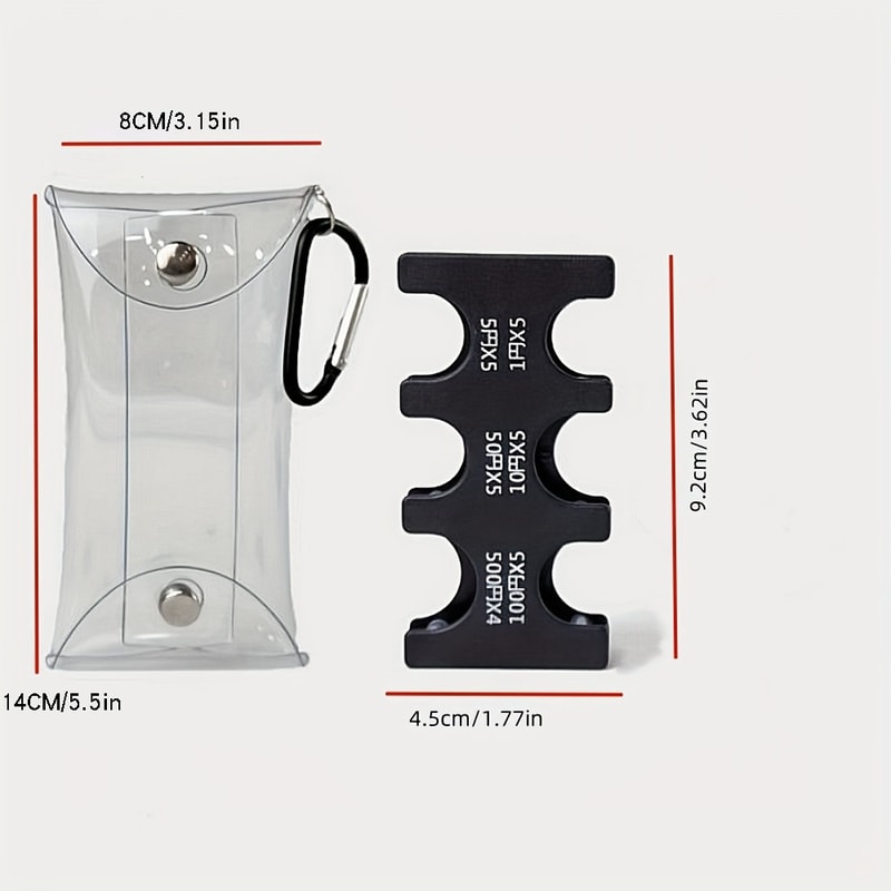 Colourful Portable Coin Clip Organizer Transparent Japanese Currency Sorting Wallet 2