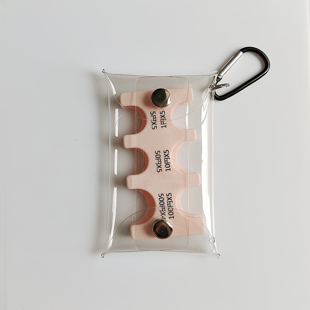 Colourful Portable Coin Clip Organizer Transparent Japanese Currency Sorting Wallet 6